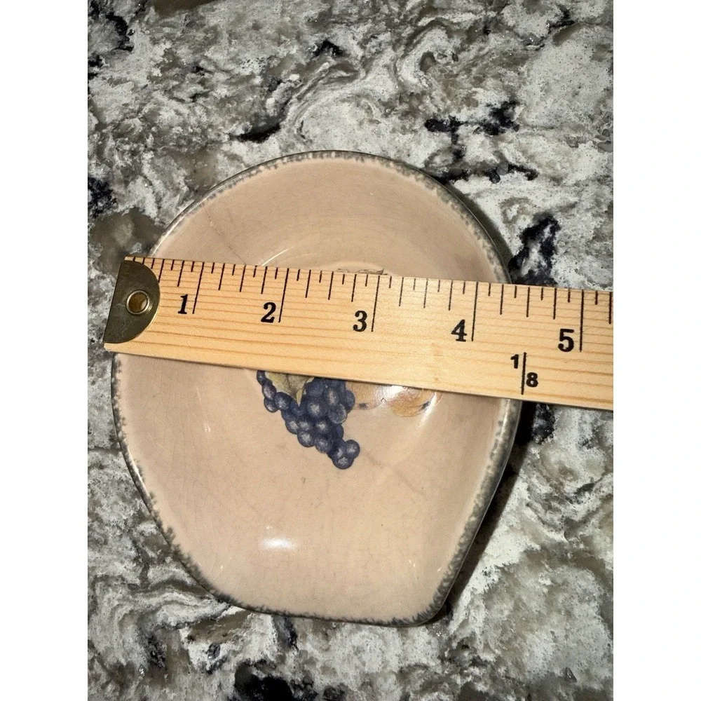 Home & Garden Party 2002 Serving Spoon Rest/Holder Fruit Design Vintage Retro